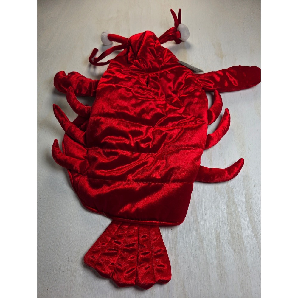 Red Lobster Halloween Pet Costume Large Soft Velvet Dog Cat Outfit New